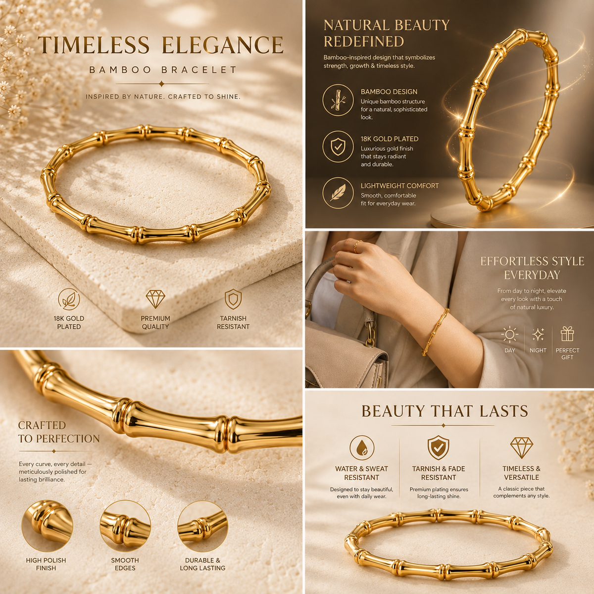 Bamboo Trending Korean Bangle โ Stylish Wrist Jewelry for Everyday Wear
