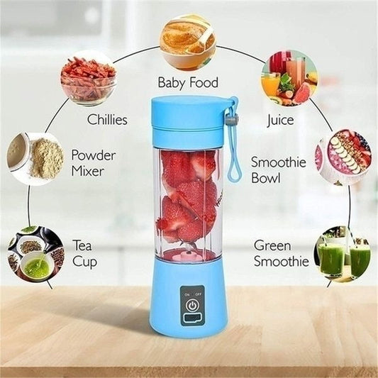 Juicer Portable Outdoor Juicing Cup 380ML – Cordless USB Rechargeable Mini Blender | Fruit & Vegetable Smoothie Maker