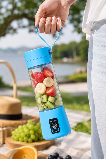 Juicer Portable Outdoor Juicing Cup 380ML – Cordless USB Rechargeable Mini Blender | Fruit & Vegetable Smoothie Maker