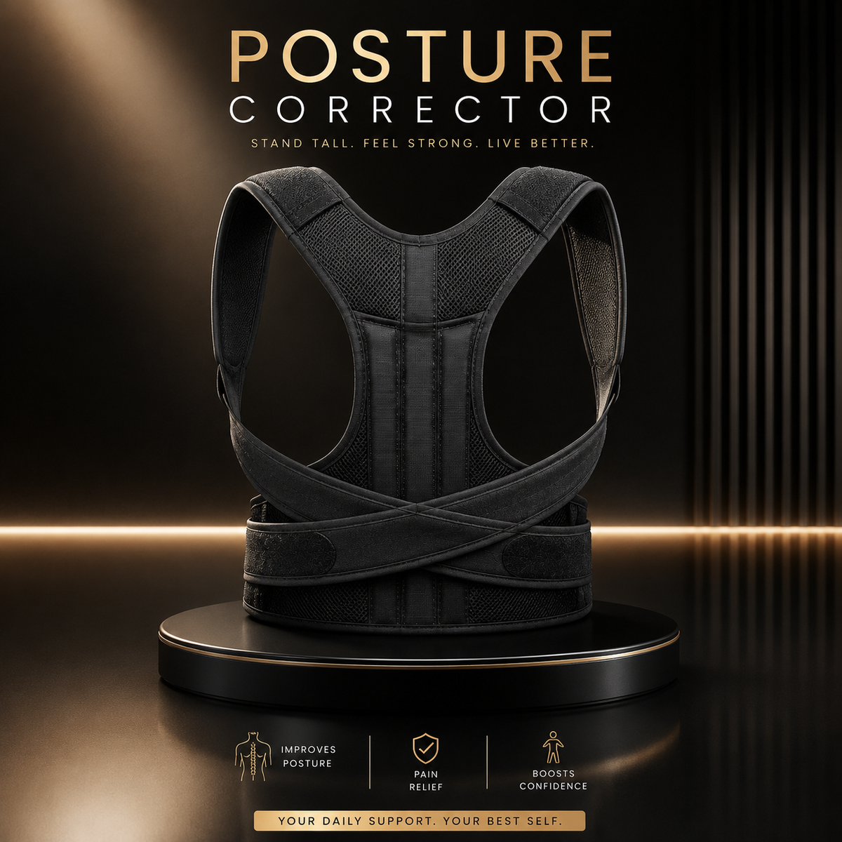 Posture Corrector Belt – Comfortable Back & Shoulder Support